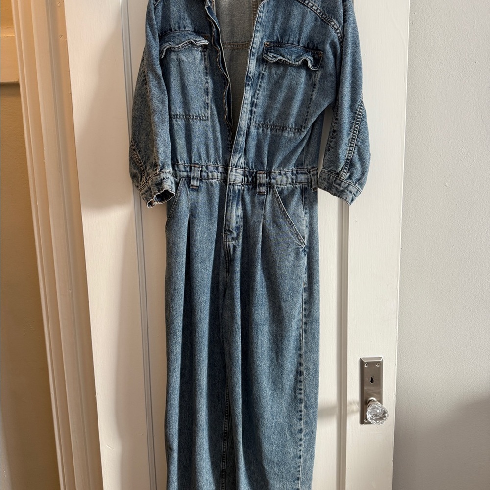 We The Free Blue Denim Jacket